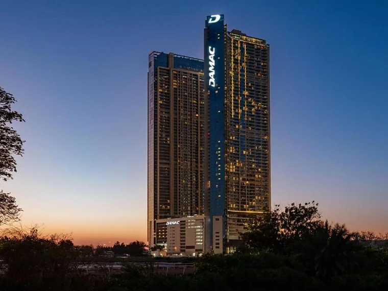 Three DAMAC Towers, Dubai — lighting by AL SHOLA ALMODEA