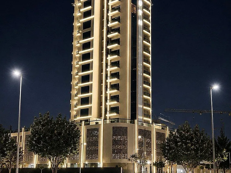OST Tower, Dubai — facade lighting by AL SHOLA ALMODEA